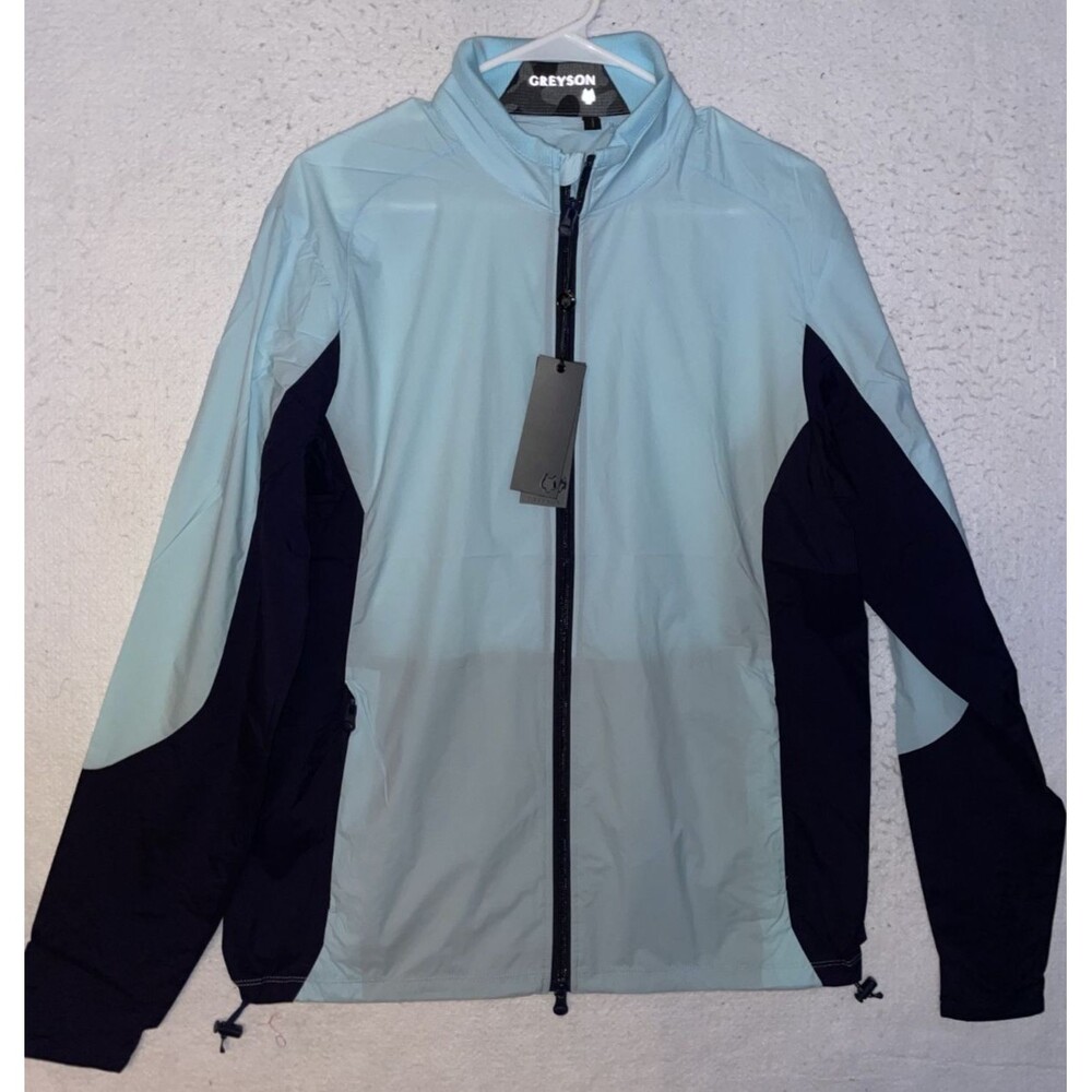 Greyson Golf Jacket Trailwolf Colorblock M Blue Nylon Spandex NWT MSRP $190